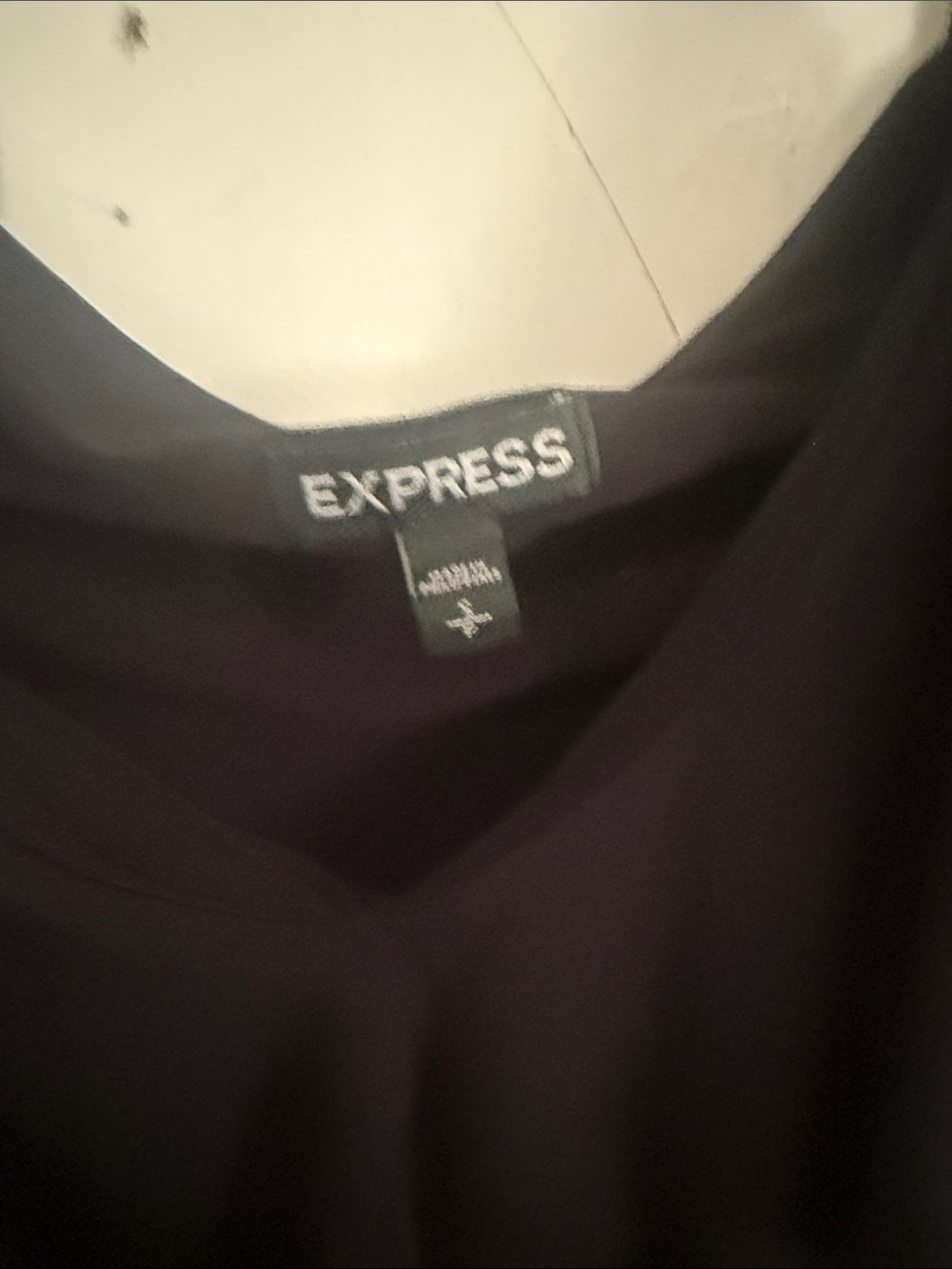 Express Black Ruffle Cold-Shoulder Tank Top - Picture 2 of 3